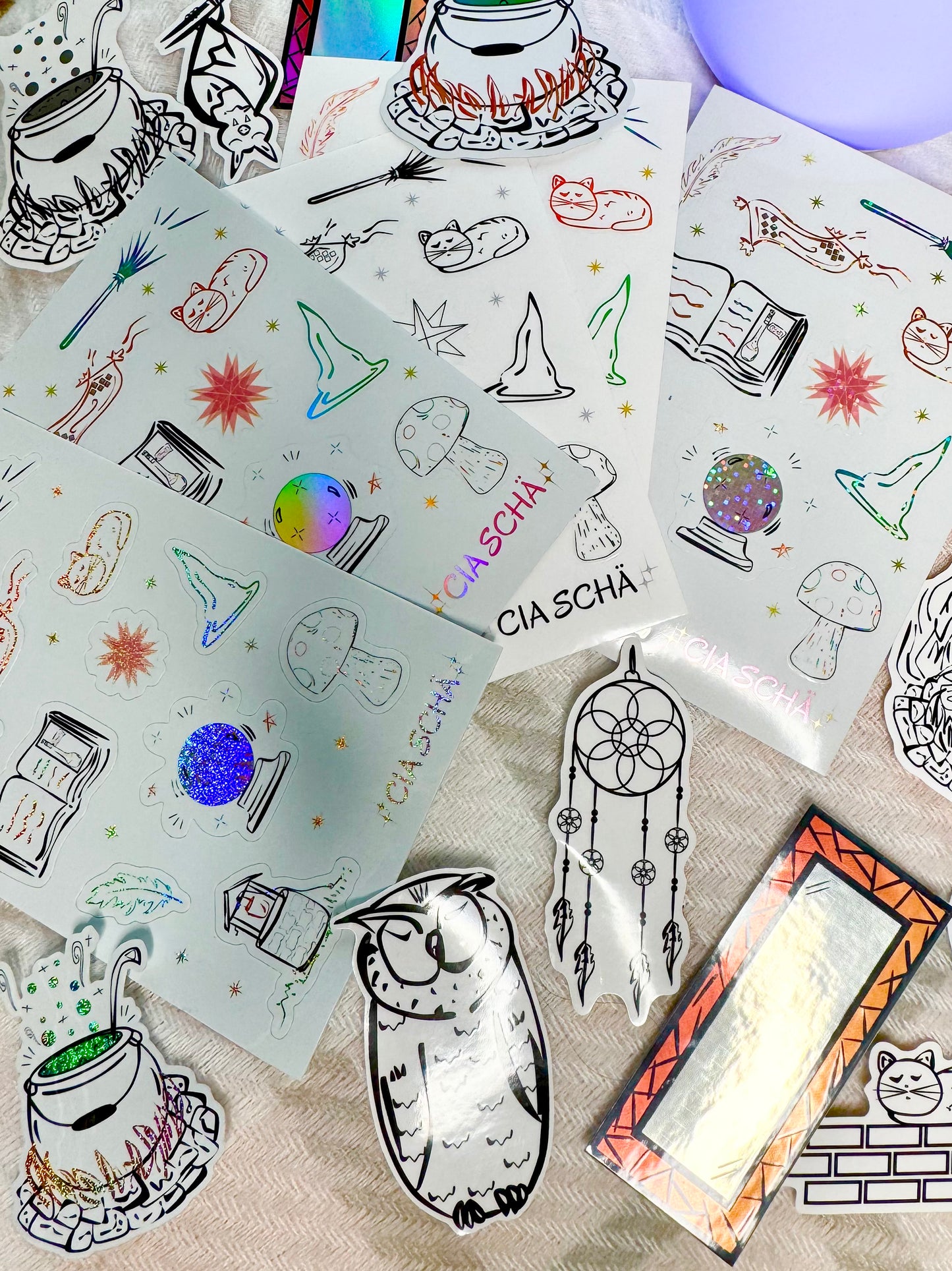 Charmed Bits & Bobs - Sticker Sheet | Pixie Dust, Waterproof Vinyl | 10x14cm (3.9x5.5")