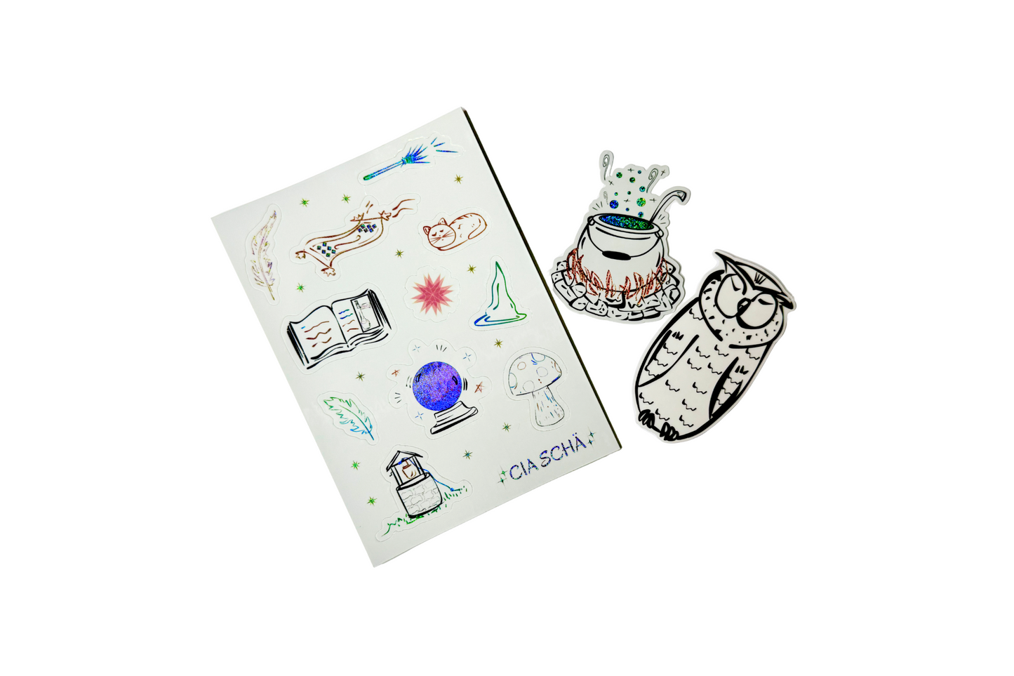 Bubbly Brew - Cauldron Sticker | Pixie Dust, Waterproof Vinyl | 5.3x6.4cm (2.1x2.5")