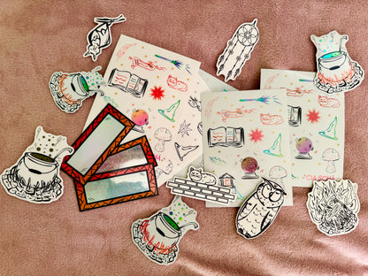 Catnap Loaf- Cat on wall Sticker | White, Waterproof Vinyl | 8.5x3.7cm (3.3x1.5")