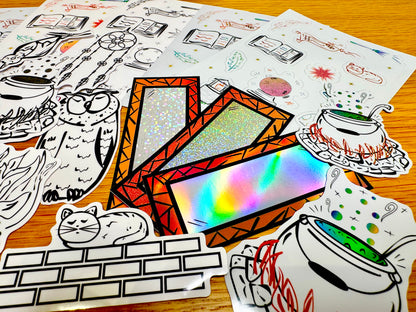 Catnap Loaf- Cat on wall Sticker | White, Waterproof Vinyl | 8.5x3.7cm (3.3x1.5")