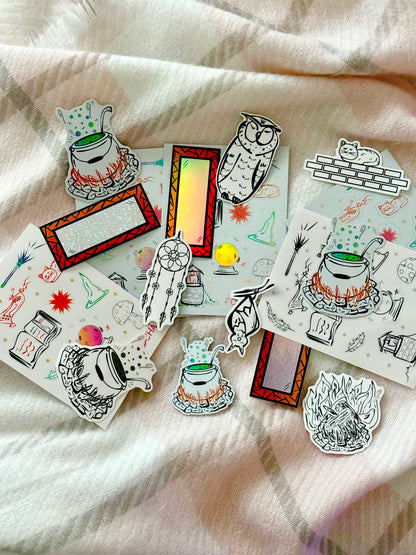 Lucid Reflection - Mirror Sticker | Holographic, Waterproof Vinyl | 4x9cm (1.6x3.5")