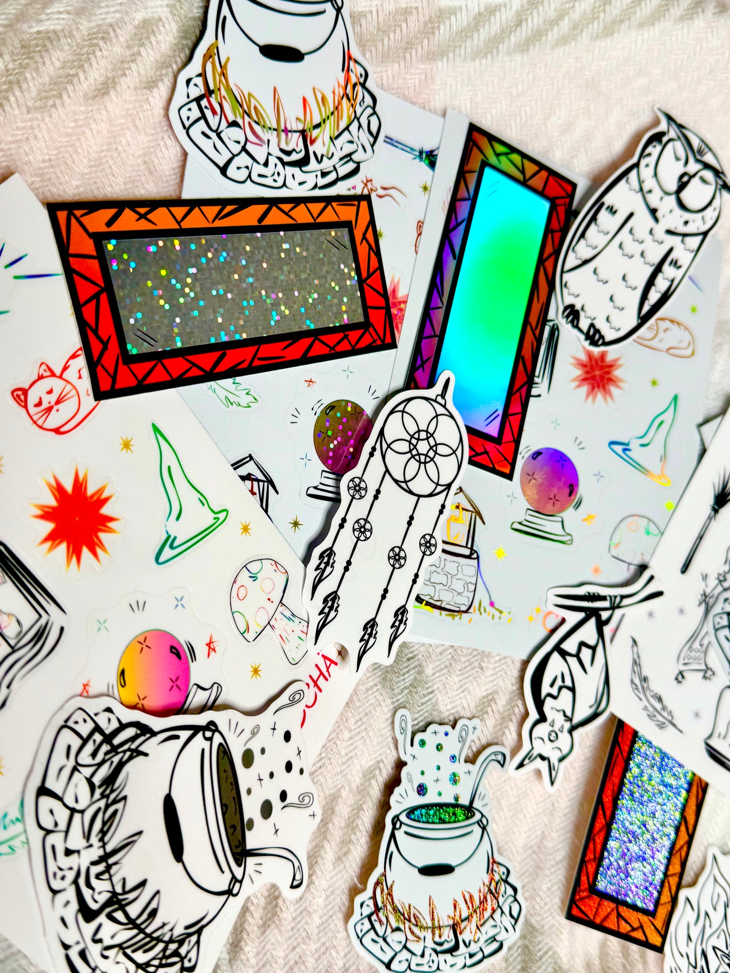 Moonwoven- Dreamcatcher Sticker | Clear, Waterproof Vinyl | 3.5x8.5cm (1.4x3.3")