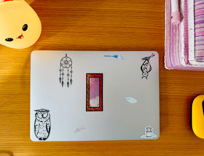 Moonwoven- Dreamcatcher Sticker | Clear, Waterproof Vinyl | 3.5x8.5cm (1.4x3.3")