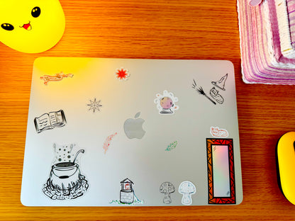 Bubbly Brew - Cauldron Sticker | Clear, Waterproof Vinyl | 6.5x8cm (2.4x3")