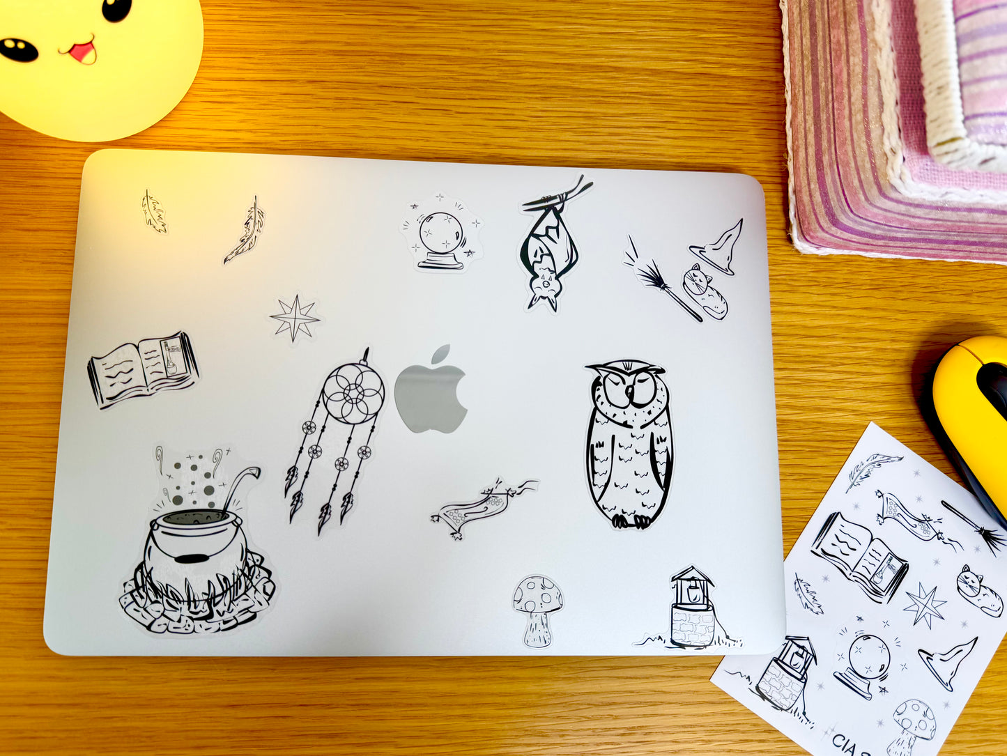 Charmed Bits & Bobs - Sticker Sheet | Clear Vinyl (Monochrome Edition), Waterproof | 10x14cm (3.9x5.5")