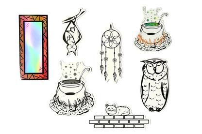 Fluffy Sensei - Owl Sticker | Clear, Waterproof Vinyl | 4x7.5cm (1.6x3")