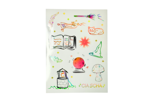 Charmed Bits & Bobs - Sticker Sheet | Holographic, Waterproof Vinyl | 10x14cm (3.9x5.5")