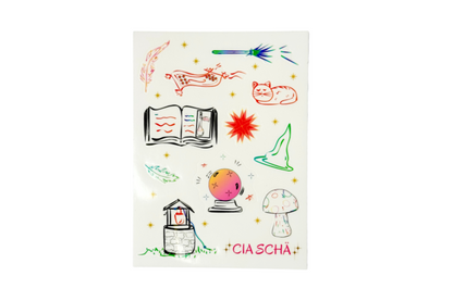 Charmed Bits & Bobs - Sticker Sheet | Clear Vinyl (Coloured Edition), Waterproof | 10x14cm (3.9x5.5")