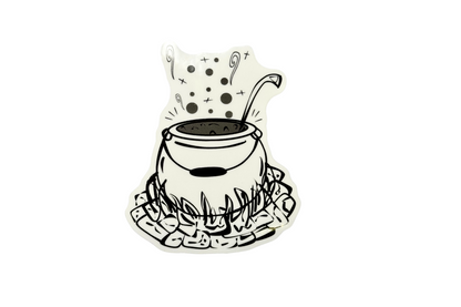 Bubbly Brew - Cauldron Sticker | Clear, Waterproof Vinyl | 6.5x8cm (2.4x3")