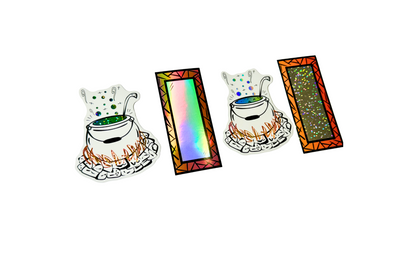 Lucid Reflection - Mirror Sticker | Holographic, Waterproof Vinyl | 4x9cm (1.6x3.5")