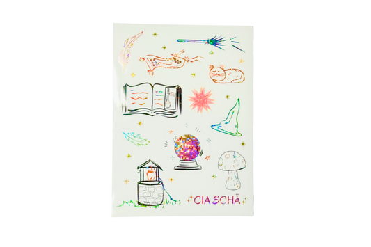 Charmed Bits & Bobs - Sticker Sheet | Glitter, Waterproof Vinyl | 10x14cm (3.9x5.5")