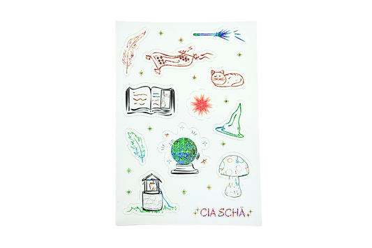 Charmed Bits & Bobs - Sticker Sheet | Pixie Dust, Waterproof Vinyl | 10x14cm (3.9x5.5")