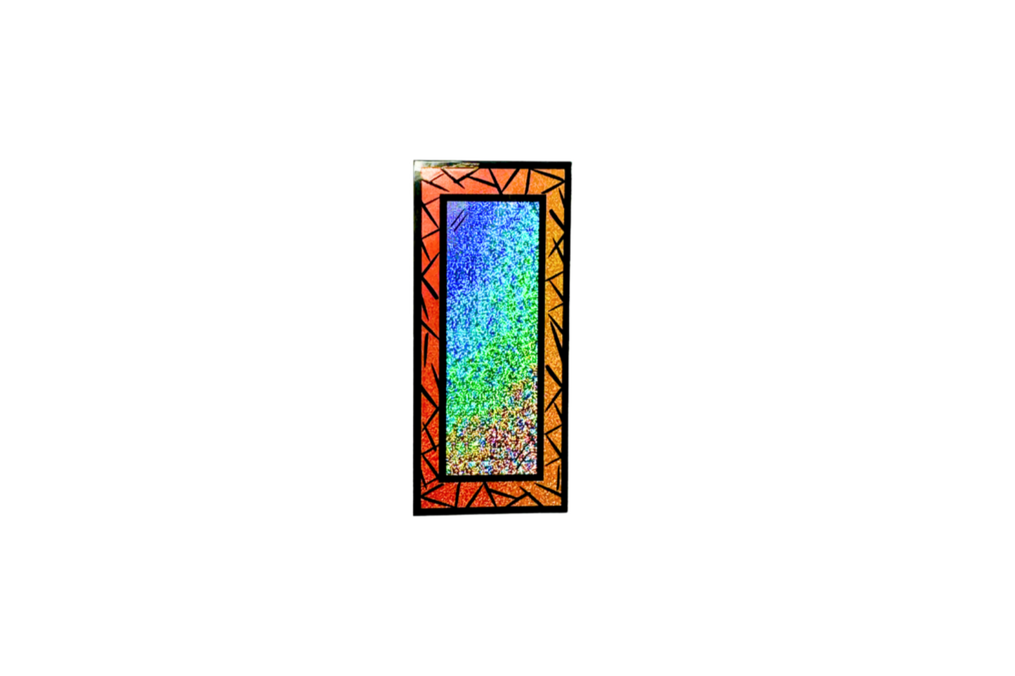 Lucid Reflection - Mirror Sticker | Pixie Dust, Waterproof Vinyl | 4x9cm (1.6x3.5")