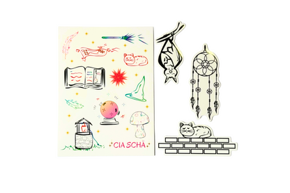 Moonwoven- Dreamcatcher Sticker | Clear, Waterproof Vinyl | 3.5x8.5cm (1.4x3.3")