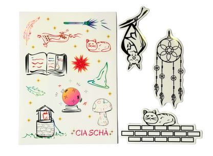 Nap Ninja - Bat Sticker | Clear, Waterproof Vinyl | 3.5x7cm (1.4x2.8")