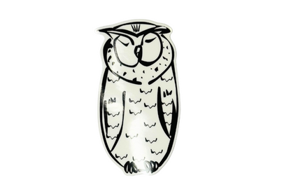 Fluffy Sensei - Owl Sticker | Clear, Waterproof Vinyl | 4x7.5cm (1.6x3")