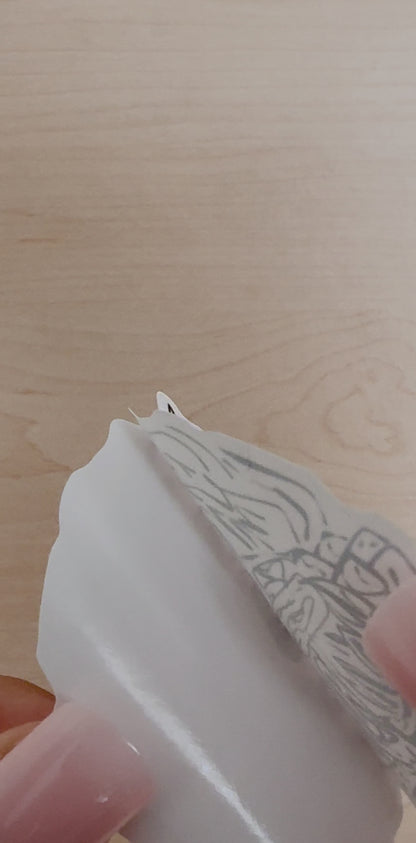 Cosy Campfire- Fire Sticker | White, Waterproof Vinyl | 6.5x6.5cm (2.6x2.6")