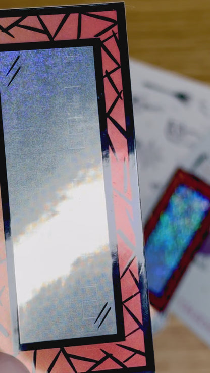 Lucid Reflection - Mirror Sticker | Pixie Dust, Waterproof Vinyl | 4x9cm (1.6x3.5")