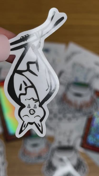 Nap Ninja - Bat Sticker | Clear, Waterproof Vinyl | 3.5x7cm (1.4x2.8")