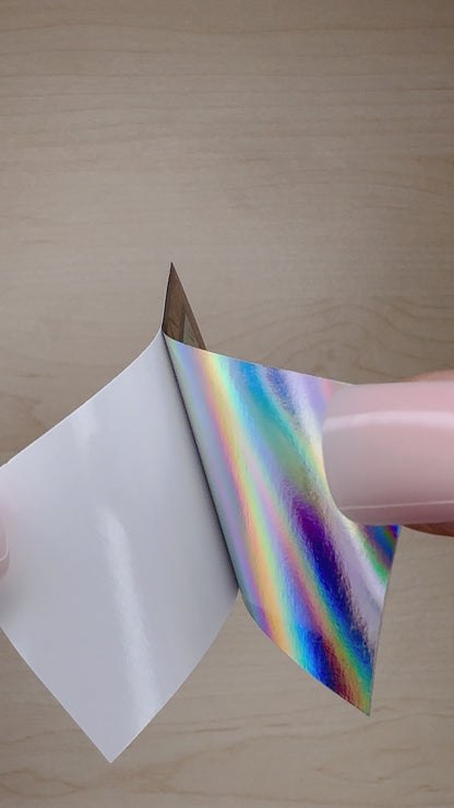 Lucid Reflection - Mirror Sticker | Holographic, Waterproof Vinyl | 4x9cm (1.6x3.5")