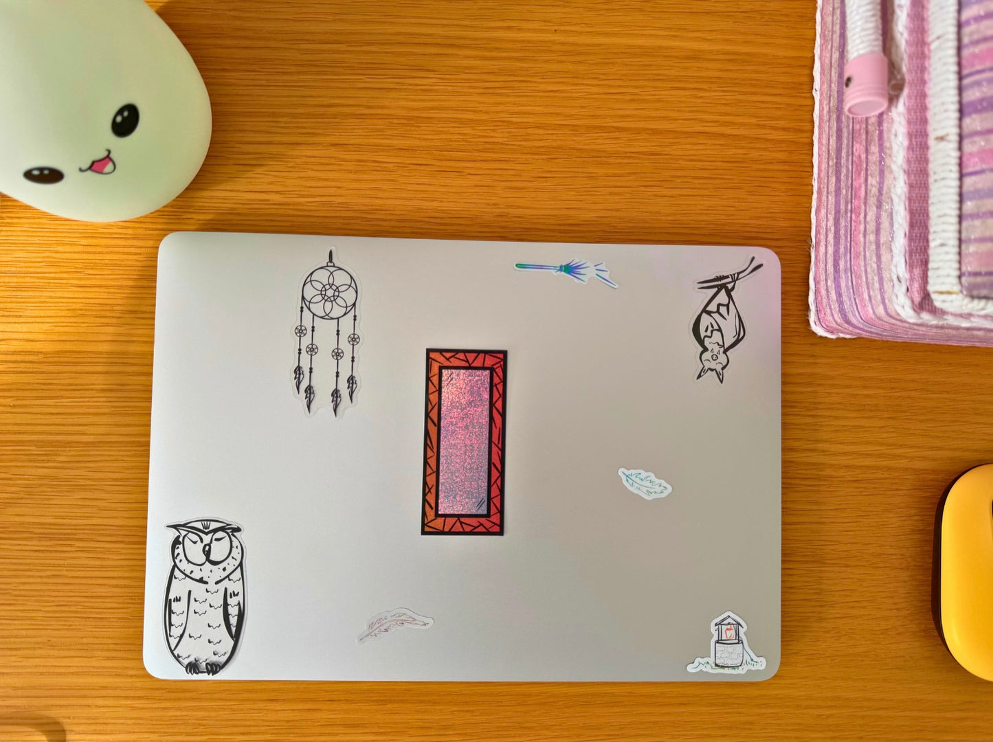 Fluffy Sensei - Owl Sticker | Clear, Waterproof Vinyl | 4x7.5cm (1.6x3")